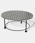 Home Deco and More Chess Round Iron Coffee Table, Packshot View