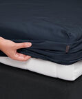 Essenza Minte Cotton Stain Fitted Sheet, Blue, 160x200-cm, Packshot View