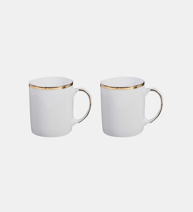 Home Deco and More Gold-rimmed Porcelain Mug, Packshot View