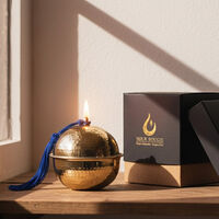 Nour Bougie Tennissa Luna Nickel Candle, Gold, 8-cm, Packshot View