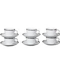 Silver-rimmed Coffee Cup 6-piece Set