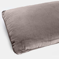 Deko and Co Vince Velvet Rectangle Cushion, Anthracite, 40x60-cm, Packshot View