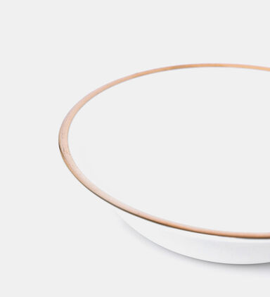 Gold-rimmed Porcelain Breakfast Bowl