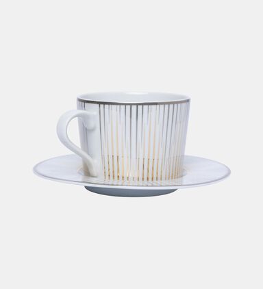 Glint Porcelain Gold Details Tea Cup Saucer Set