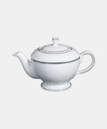 Silver-rimmed Porcelain Tea Pot