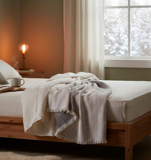 Carpi Wool Cotton Blend Throw