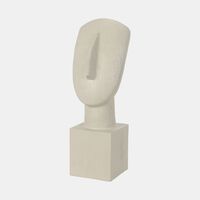 Home Deco and More Abstract Face Statue, Beige, Packshot View