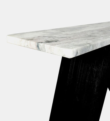 Home Deco and More Alaska Marble Wood Console Table, Packshot View