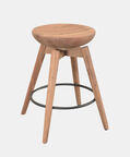 Home Deco and More Acacia Spoon Counter Bar Stool, Packshot View