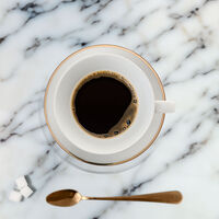 Leaf Gold Rim Tea Cup And Saucer
