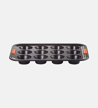 Le Creuset 12 Cup Bun Tray, Black, 34-cm, Packshot View