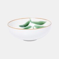 Home Deco and More Leaf Print Round Porcelain Bowl 4-piece Set - 15.8x6 Cm, Packshot View