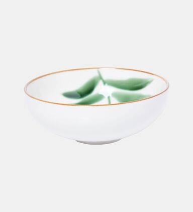Home Deco and More Leaf Print Round Porcelain Bowl 4-piece Set - 15.8x6 Cm, Packshot View