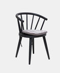Home Deco and More Augusta Wooden Dining Chair, Black, 53x48x76-cm, Packshot View