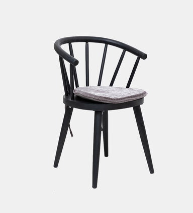 Home Deco and More Augusta Wooden Dining Chair, Black, 53x48x76-cm, Packshot View