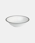 Silver-rimmed Breakfast Bowl