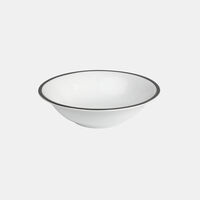 Silver-rimmed Breakfast Bowl
