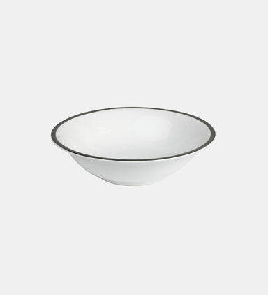 Silver-rimmed Breakfast Bowl