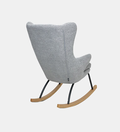 Home Deco and More Dolly Ash Wood Steel Rocking Chair, Grey, Packshot View