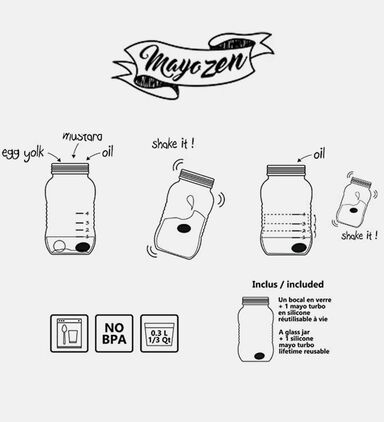 Glass Mayonnaise Shaker