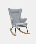 Home Deco and More Dolly Ash Wood Steel Rocking Chair, Grey, Packshot View