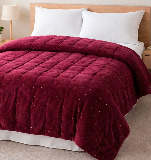 Velvet Embroidered Bed Cover