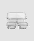Glass Divider Containers 3-piece Set