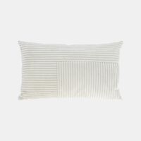 Home and Styling Ribbed Knitted Cushion, Off-white, Packshot View