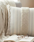 Home and Styling Cotton Tassels Filled And Vaccumed Cushion 3, Packshot View
