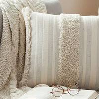 Home and Styling Cotton Tassels Filled And Vaccumed Cushion 3, Packshot View