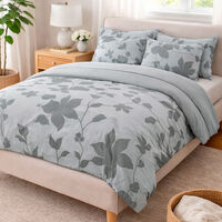 Home Deco and More Fona Cotton Satin 3-piece Bed Set, Green, 200x200-cm, Packshot View