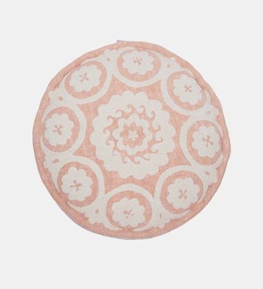 Hackney Handloom Chenille Thread Pouf 60x20 Cm