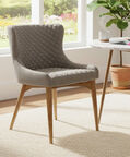 Home Deco and More Coco Quilt Dining Chair, Taupe, 61x55x84-cm, Packshot View