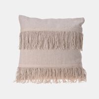 Home and Styling Cotton Tassels Vaccumed Cushion, Packshot View