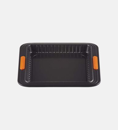 Le Creuset Square Fluted Tarte Tin, Black, 23-cm, Packshot View