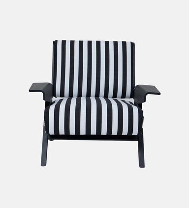 Home Deco and More Sculpted Striped Angular Frame Armchair, Packshot View