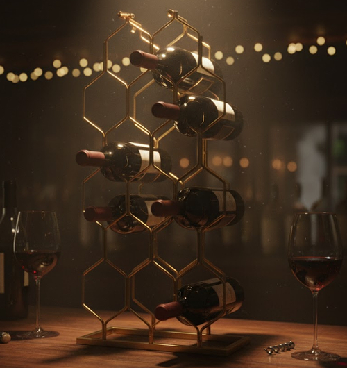 Metal 8-bottles Wine Rack