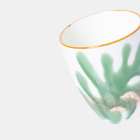 Home Deco and More Leaf Print 2-piece Porcelain Mug Set - 9 X 10.5 Cm, Packshot View