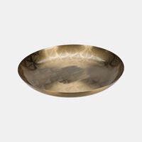 Home Deco and More Iron Golden-finish Plate, Packshot View