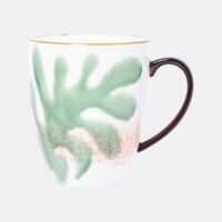 Home Deco and More Leaf Print 2-piece Porcelain Mug Set - 9 X 10.5 Cm, Packshot View