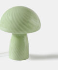 Cozy Glass Mushroom-shaped Table Lamp, Green, 18.5-cm, Packshot View