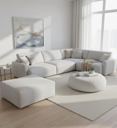 Home Deco and More 2-seater Sofa Set, Grey, Packshot View