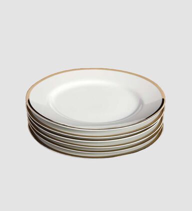 Home Deco and More Gold-rimmed Dessert Plates 6-piece Set - 21 Cm, Packshot View