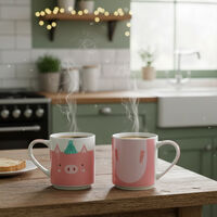 Home Deco and More Porcelain Animal Mugs 2-piece Set, Packshot View
