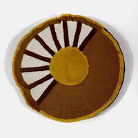 Home Deco and More Sun Cotton Round Cushion, Packshot View