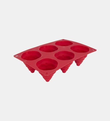 Home Deco and More Silicone Christmas Tree-shaped Cake Form, Red, Packshot View