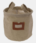 Canvas Bucket Storage Label Bag