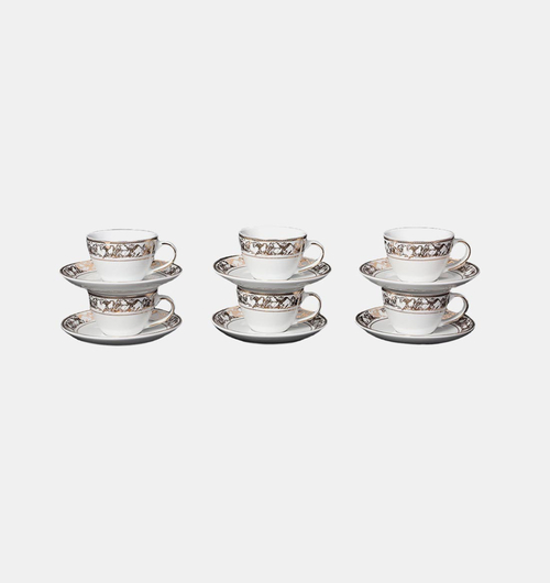 Vera Lys Porcelain Coffee Cup 6-piece Set