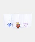 Heart Embellished Drinking Glass 4-piece Set