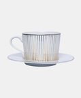 Glint Porcelain Gold Details Tea Cup Saucer Set
